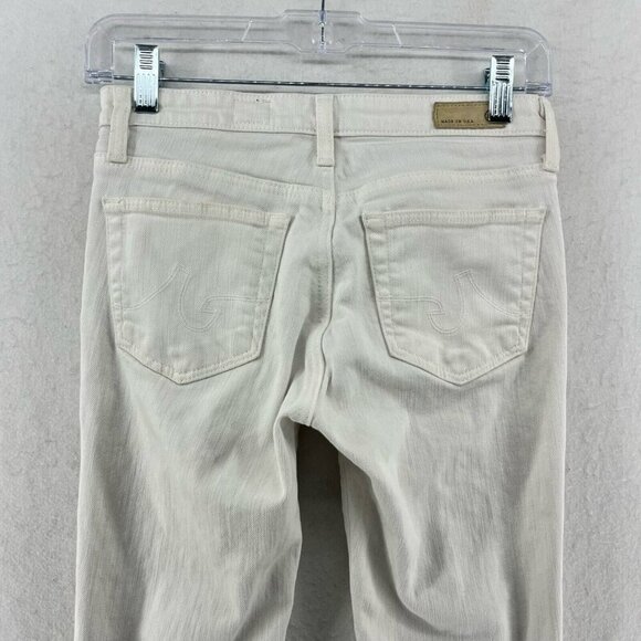 AG Adriano Goldschmied Jeans Women's 24 White Denim The Prima Midrise Cigarette - Picture 8 of 12